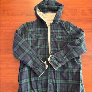 L.L. Bean Sherpa Lined Plaid Flannel Shacket
Size small